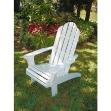 International Caravan Wood Adirondack Chair - White