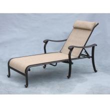 Elegant Sling Cast Aluminum Patio Chaise Lounge