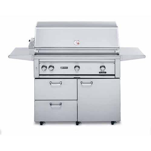 Lynx Gas Grills 42 Inch Propane Gas Grill On Cart With 1 ProSear Burner And Rotisserie L42PSFR-1-LP