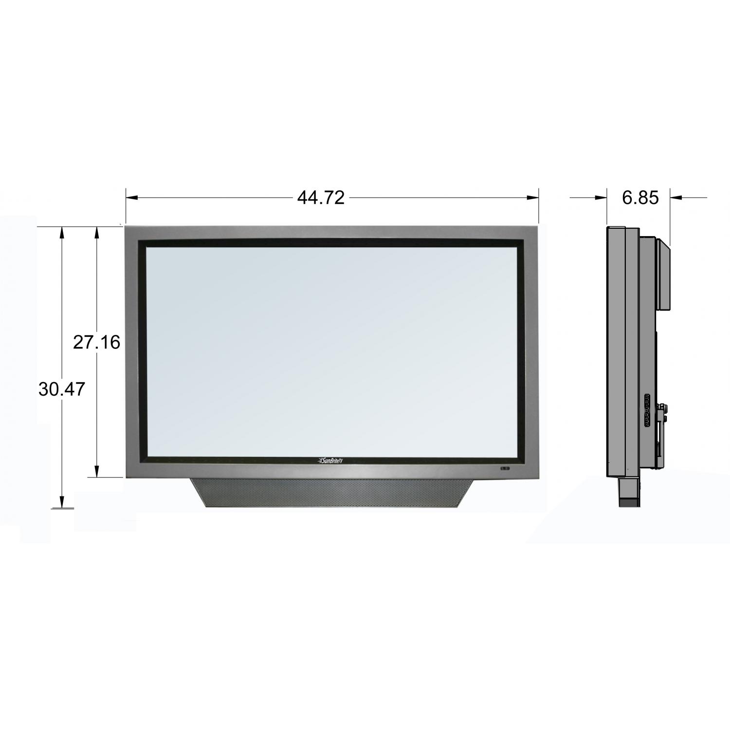 SunBriteTV All-Weather LCD Outdoor TV 46 Inch 1080p Dimensions