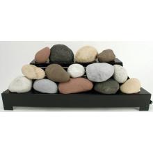 Rasmussen 30 Inch Calico ALTERNA See-Thru Vent Free Propane Gas FireStones With Black Chassis And Remote Ready Safety Pilot Control