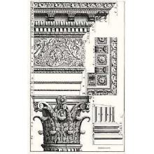 Corinthian Columns B&W Poster Print