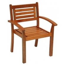 Eden Outdoor Living Lakeside Keruing Wood Stacking Armchair