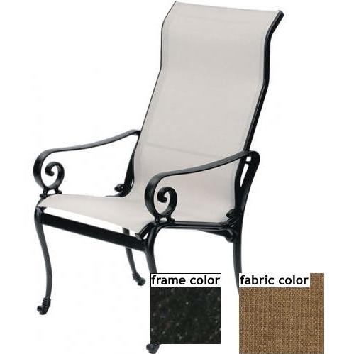 Suncoast Soleil Sling Supreme Dining Chair - Ebony Frame And Raku Fabric