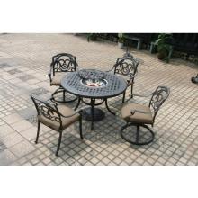 Cast Shadows Cast Aluminum Patio Dining Set - 48 Inch Round