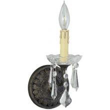 Timeless Elegance Collection Wall Sconce Single Light Fixture In Flemish Finish - 1 Bulb