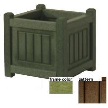 Eagle One Recycled Plastic 12 Inch Nantucket Planter Box New England Pattern - Driftwood
