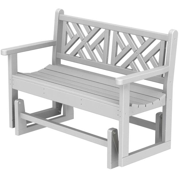 Poly-Wood Recycled Plastic Wood Chippendale Glider Bench - 48 Inches