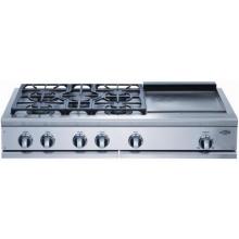 DCS Professional Gas Cooktop 48 Inch Natural Gas Cooktop W/ Griddle By Fisher Paykel - CP-485GD