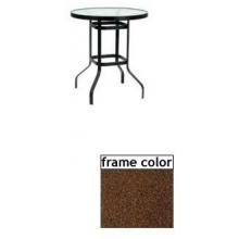 Suncoast Glass 36 Inch Round Bar Height Table - Cabernet