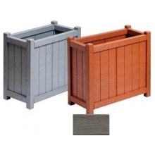 A&B Accessories Recycled Plastic Planters - 11inch X 20inch X 19inch (set Of 2) Gray