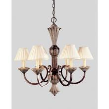 Regency Collection Chandelier In Oxide Brass With Silver Finish - 6 Bulbs
