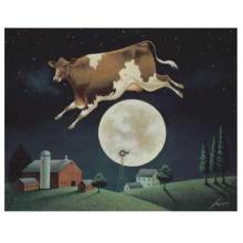 Cow Jumps Over Moon Poster Print