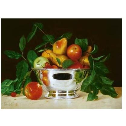 Fruit In A Bowl Of Silver Poster Print