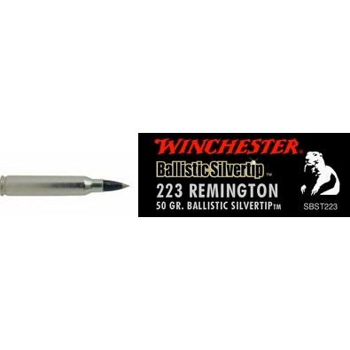 Winchester Ammo 223 Remington By Winchester, Supreme, 50gr. Ballistic Silvertip, (Per 20)
