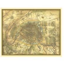 Map Of Paris Poster Print