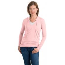 District Threads Junior Ladies Slub V-Neck Hoodie Tee Light