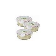 Innova 6 Piece Round Glasslock Kit (24oz, 24oz, 24oz)