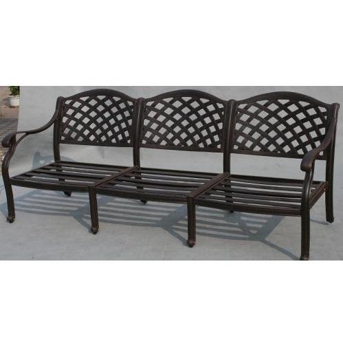 Darlee Nassau Cast Aluminum Sofa With Cushions by Darlee
