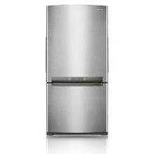 Samsung 21 Cu Ft. Real Stainless Bottom Freezer Drawer Refrigerator With Power Freeze And Ext Digital Temp