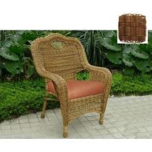 North Cape Richmond Aluminum Frame Resin Wicker Chair - Walnut