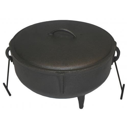 Cajun Cookware 4 Gallon Seasoned Cast Iron Jambalaya Pot