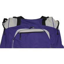 Port & Company Colorblock Sport Duffel Bag - Purple/Grey
