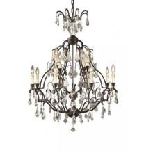 Timeless Elegance Collection Chandelier In Bronze Finish - 12 Bulbs