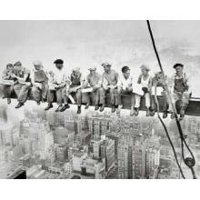 Lunchtime Atop A Skyscraper Poster Print