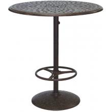 Darlee Series 60 Cast Aluminum Patio Pedestal Bar Table - 42 Inch Round