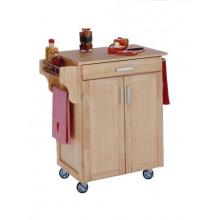Home Styles Small Kitchen Cart With Wood Top - Natural