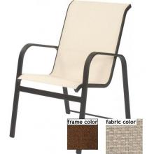 Suncoast Seascape Sling Lo-Back Dining Chair - Cabernet Frame