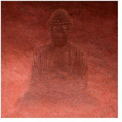 Red Buddha Poster Print