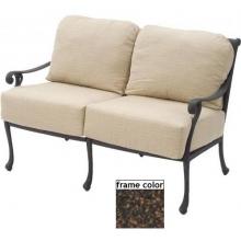 Suncoast Presidio Deep Seating Cast Aluminum Loveseat - Mahogany
