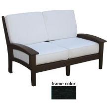 Eagle One Recycled Plastic Newport Love Seat With Cushions - Black