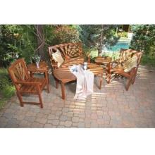Eden Outdoor Living Sunset Keruing Wood Sitting Area