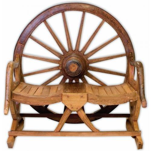 Arapaho Teak Wood Wheel Bench