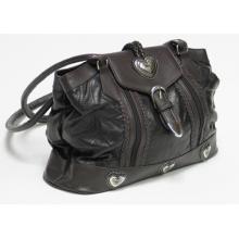 LRG BRWN LEATHER PURSE