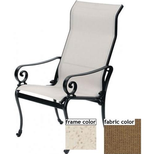 Suncoast Soleil Sling Supreme Dining Chair - Pebble Frame And Raku Fabric