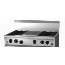 BlueStar RGTNB Series 36 Inch Natural Gas Rangetop Style Cooktop With 12 Inch Charbroiler
