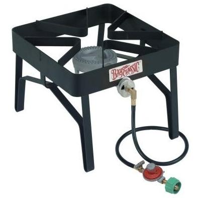 Bayou Classic Black Outdoor Patio Stove With Low Pressure Gas Burner