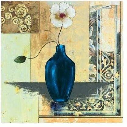 Blue Vase I Poster Print