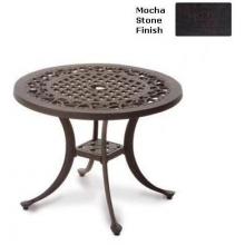 Meadow Decor Amazon 24 Inch Cast Aluminum Side Table - Mocha Stone Finish