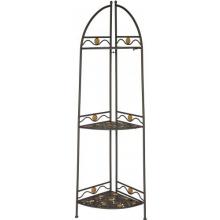 International Caravan Circles Iron Folding Corner Bakers Rack