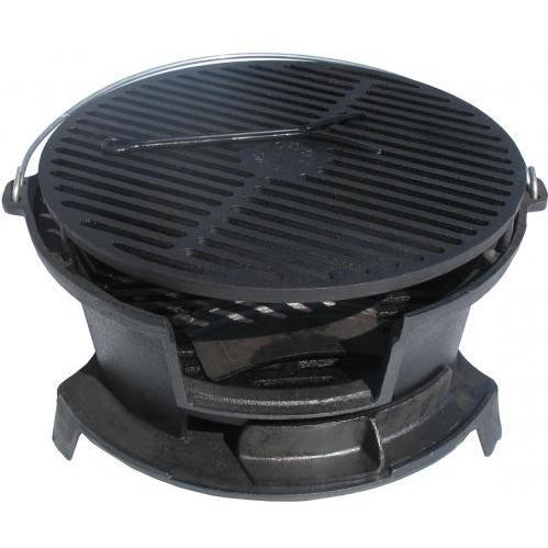 Seasoned Cast Iron Round Hibachi Grill