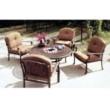 Darlee Elisabeth Patio Tea Table Set With Cushions - 52 Inch Round