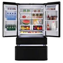 Haier Energy Star Refrigerator French Door Counter Depth 21 Cu Ft, Black - RBFS21TIAE