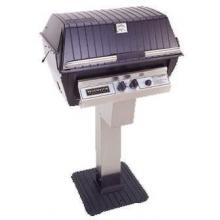Broilmaster P3SN Super Premium Natural Gas Grill On Stainless Patio Post With Cast Iron Base