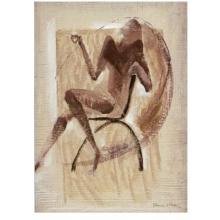 Resting Figure In Brown Poster Print