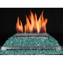 Rasmussen 24 Inch Blue/Green ALTERNA Vent Free Propane Gas FireGlitter With Stainless Steel Chassis And Variable Flame Remote